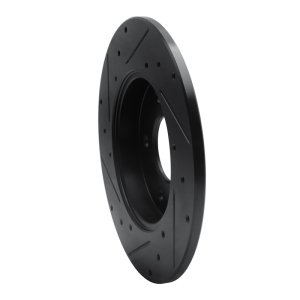 Buick Park Avenue Brake Rotor (1) - Rear Right - R1 Concepts - Drilled & Slotted - Black - `92-`05